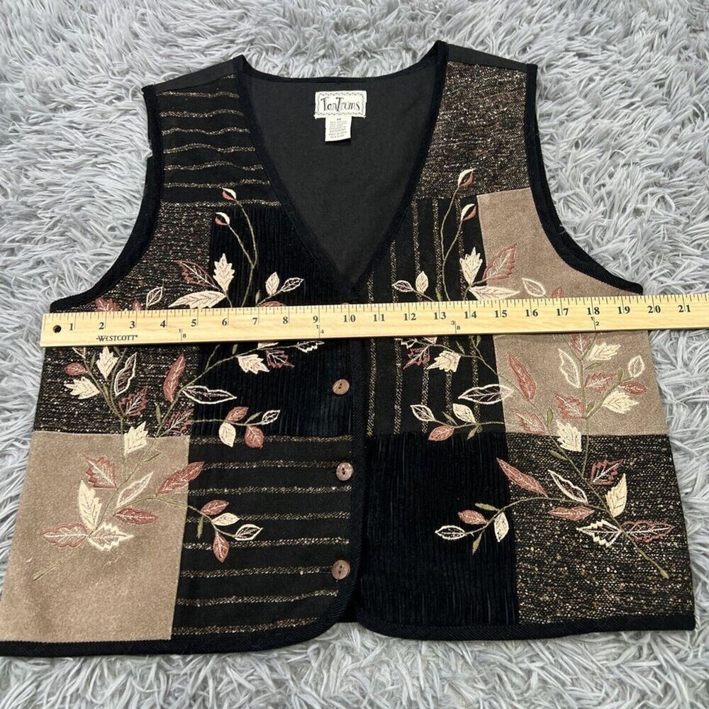 Vintage Tantrums Patchwork Embroidered Leather Wo… - image 6